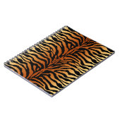 Tiger Stripes Animal Print, Amber, Black en Tan Notitieboek (Linkerzijde)