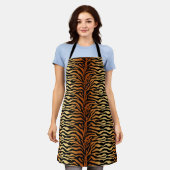 Tiger Stripes Animal Print, Amber, Black en Tan Schort (Gedragen)