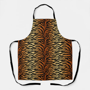 Tiger Stripes Animal Print, Amber, Black en Tan Schort