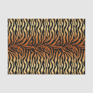Tiger Stripes Animal Print, Amber, Black en Tan Tissuepapier
