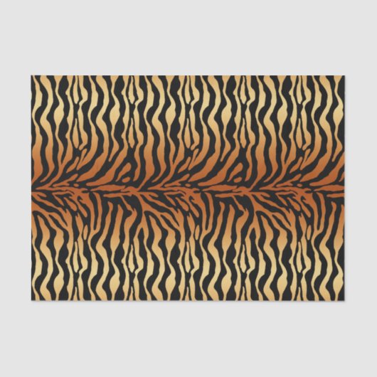 Tiger Stripes Animal Print, Amber, Black en Tan Tissuepapier (Voorkant)