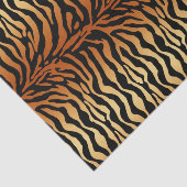 Tiger Stripes Animal Print, Amber, Black en Tan Tissuepapier (Detail)