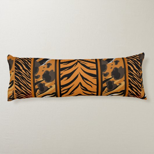 Tiger Stripes Animal Print Lichaamskussen (Achterkant)