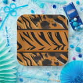 Tiger Stripes Animal Print Papieren Bordje (Feest)