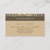 Tiger Stripes Animal Print Patroon Elegant Stijlvo Visitekaartje (Achterkant)