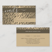 Tiger Stripes Animal Print Patroon Elegant Stijlvo Visitekaartje (Voorkant / Achterkant)