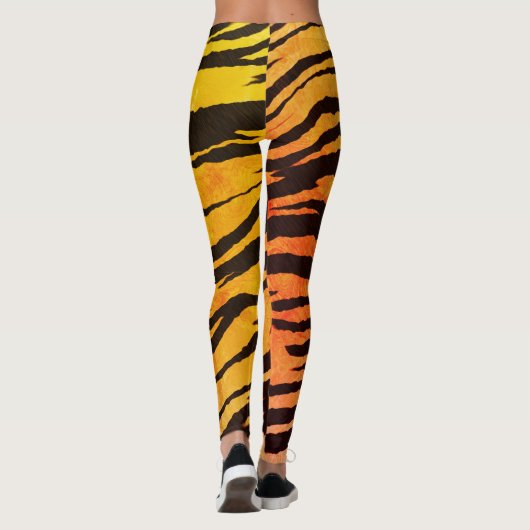Tiger Stripes Animal Print Pattern Leggings (Achterkant)