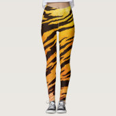 Tiger Stripes Animal Print Pattern Leggings (Voorkant)
