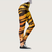 Tiger Stripes Animal Print Pattern Leggings (Rechts)