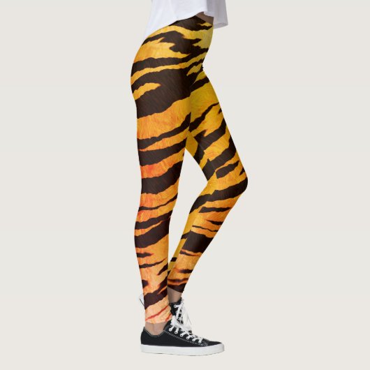 Tiger Stripes Animal Print Pattern Leggings (Rechts)