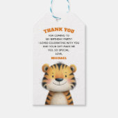 Tiger Stripes Cute Safari 1st Birthday Thank You Cadeaulabel (Voorkant)