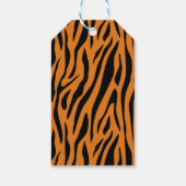 Tiger Stripes Cute Safari 1st Birthday Thank You Cadeaulabel (Achterkant)