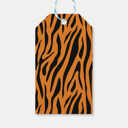 Tiger Stripes Cute Safari 1st Birthday Thank You Cadeaulabel (Achterkant)