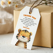 Tiger Stripes Cute Safari 1st Birthday Thank You Cadeaulabel