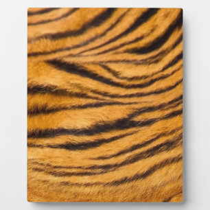 Tiger Stripes Fur Black en Oranje personaliseren d Fotoplaat