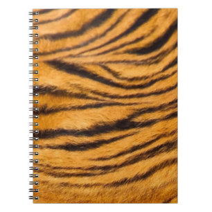 Tiger Stripes Fur Black en Oranje personaliseren d Notitieboek