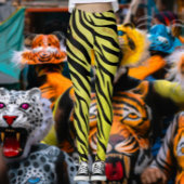 Tiger Stripes Gele Leggings – Vetgedrukte dierenpr