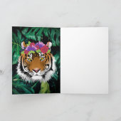 Tiger Stripes Hé, jullie kletsen en Kittens Feestdagen Kaart (Binnen)