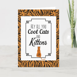 Tiger Stripes Hé, jullie kletsen en Kittens Feestdagen Kaart