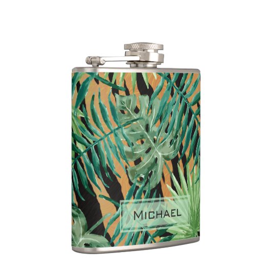 Tiger Stripes Jungle Camouflage Personalised Heupfles (Rechts)