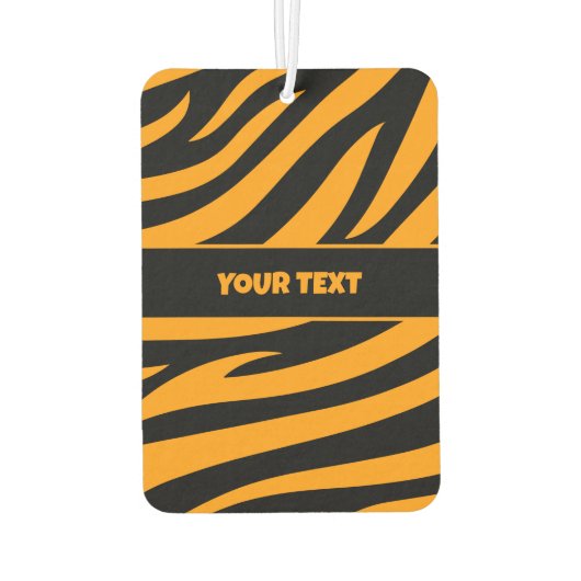 Tiger Stripes Patroon met aangepaste tekst Luchtverfrisser (Achterkant)