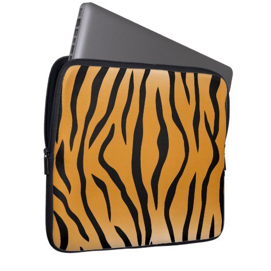 Tiger stripes pattern laptop sleeve (Voorkant Rechts)