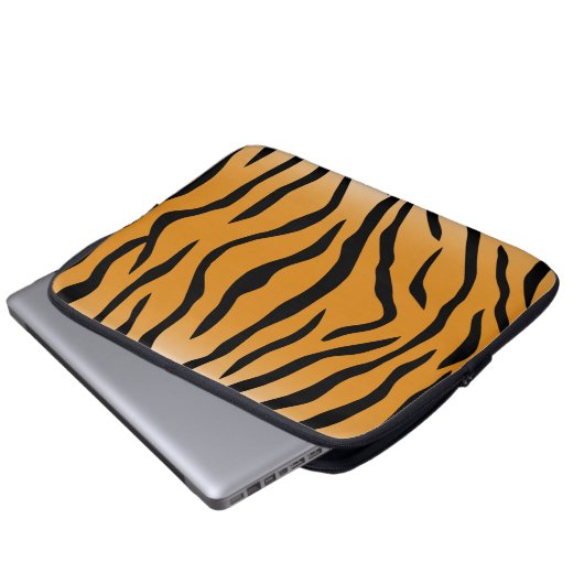 Tiger stripes pattern laptop sleeve (Voorkant onderkant)