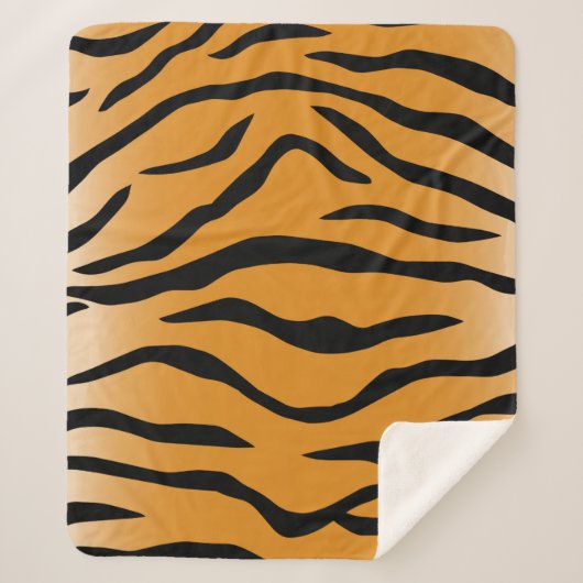 Tiger stripes pattern sherpa deken (Voorkant)