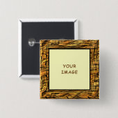 Tiger Stripes Photo Lijst Button (Voorkant /achterkant)