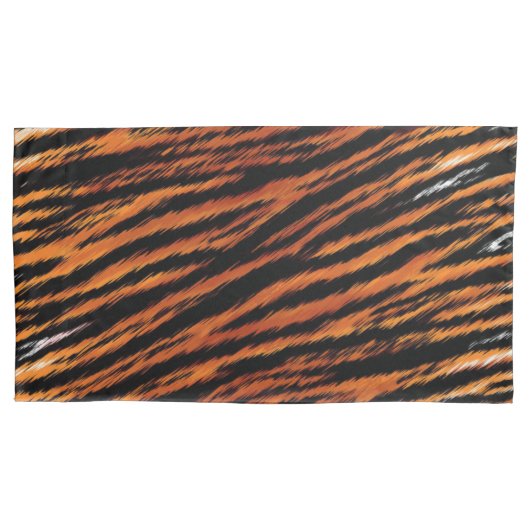 Tiger Stripes Wild Animal Print Pillow Hoesje Kussensloop (Voorkant-Links)