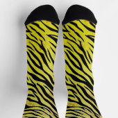 Tiger Stripes Yellow Crew Sokken – Bold Animal (Top)