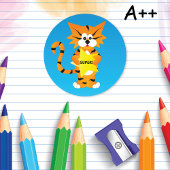Tiger Super Star Classroom Ronde Sticker