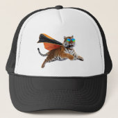 Tiger Superhero Baseball Hat Trucker Pet (Voorkant)
