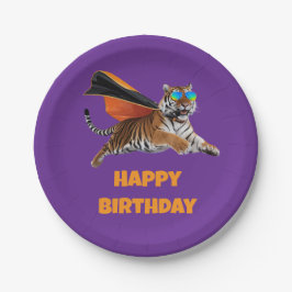 Tiger Superhero Papieren Bordje