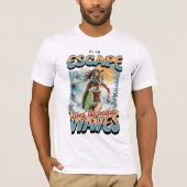 Tiger Surfer Escape Design T-shirt (Voorkant)