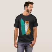 Tiger Surfer Surfboard T-shirt (Voorkant volledig)