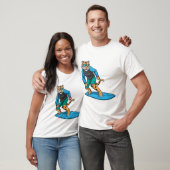 Tiger Surfing Surfboard Summer T-shirt (Unisex)
