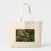Tiger Swallowtail Butterflies over Joe Pye Weed Grote Tote Bag (Voorkant)