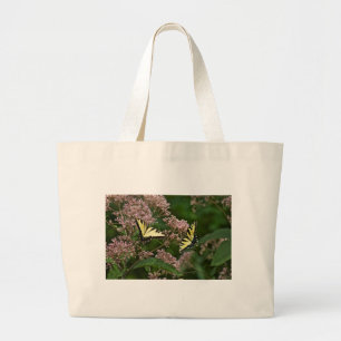 Tiger Swallowtail Butterflies over Joe Pye Weed Grote Tote Bag