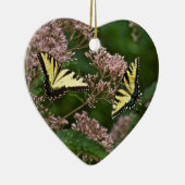 Tiger Swallowtail Butterflies over Joe Pye Weed Keramisch Ornament (Rechts)