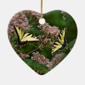 Tiger Swallowtail Butterflies over Joe Pye Weed Keramisch Ornament (Achterkant)