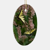 Tiger Swallowtail Butterflies over Joe Pye Weed Keramisch Ornament (Rechts)