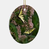 Tiger Swallowtail Butterflies over Joe Pye Weed Keramisch Ornament (Rechts)