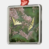 Tiger Swallowtail Butterflies over Joe Pye Weed Metalen Ornament (Links)