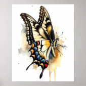 Tiger Swallowtail Butterfly Art Print Poster (Voorkant)