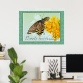 Tiger Swallowtail Butterfly Beauty omringt ons Poster (Thuiskantoor)