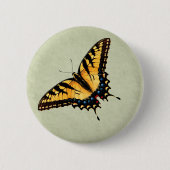 Tiger Swallowtail Butterfly Button (Voorkant)