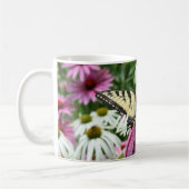 Tiger Swallowtail Butterfly Coneflower Coffee Mok (Links)