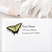 Tiger Swallowtail Butterfly Etiket (Insitu)