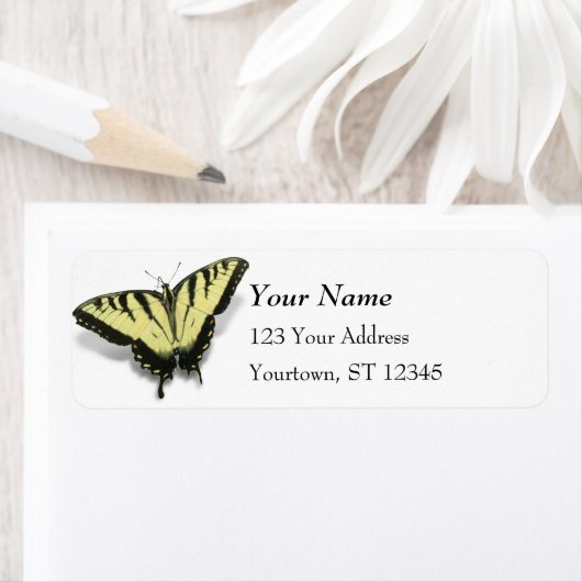 Tiger Swallowtail Butterfly Etiket (Insitu)